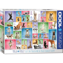 Yoga-Hunde, 1000-teiliges Puzzle