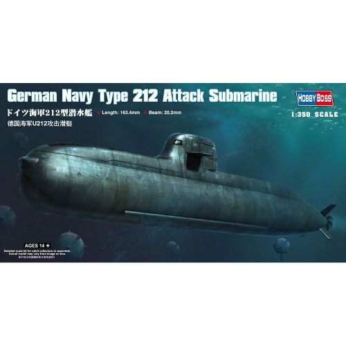 Hbb83527 - Hobbyboss 1:350 - German Navy Type 212 Attack Submarine