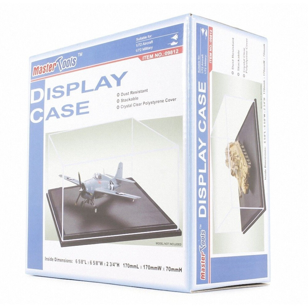 TRU09812 Trumpeter Display Case DM 170 x 170 x 70mm - Clear Plastic Model Display Enclosure