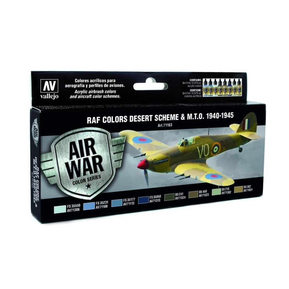 Val71163 - Av Vallejo Model Air Set - Wwii Raf Desert (x8)