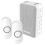 Honeywell Wireless Portable Doorbell with Volume Control and Two Push Buttons  White 1
