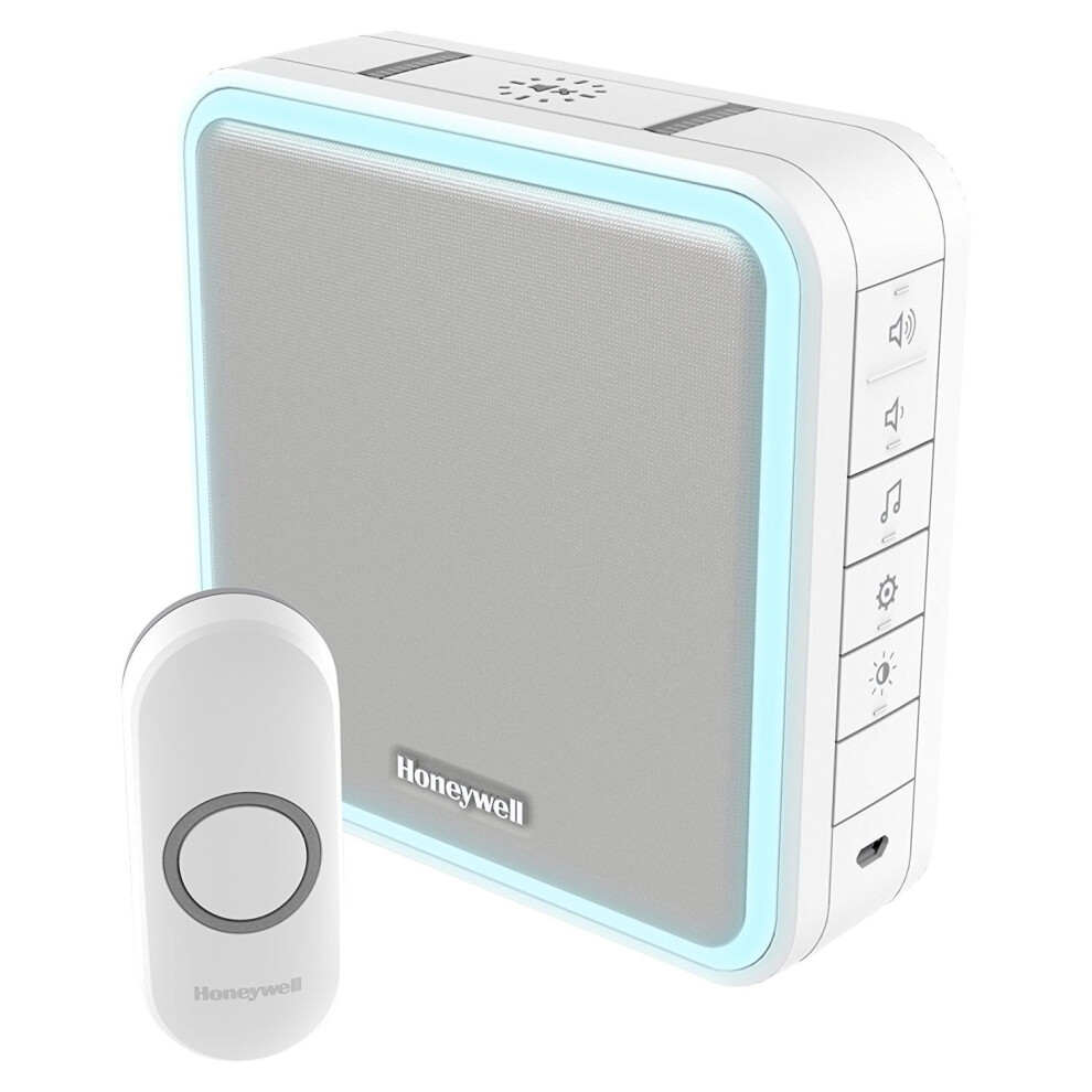 Wireless Portable Doorbell with Range Extender, Sleep Mode and Wired to Wireless Converter Â White