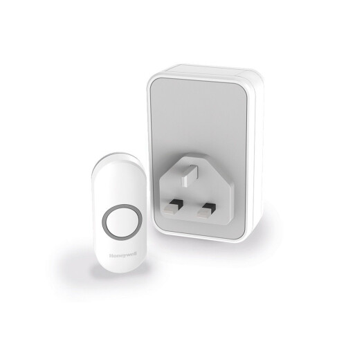 Honeywell Wireless Plug-in Doorbell with Push Button  White
