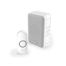 Wireless Portable Doorbell with Push Button White