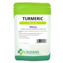 (1 Pack - 100 Capsules) Lindens Turmeric Root Extract 500mg 100 Capsules Curcumin Curcuma Supplement