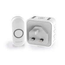 Wireless Plug-in Doorbell with Sleep Mode, Nightlight and Push Button White