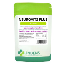 (1 Pack - 90 Tablets) Lindens Neurovits X 90 Tablets - Vitamin B-12 500mcg B-6 & Folic Acid B12 B6 B1