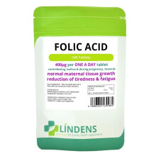 (1 Pack - 240 Tablets) Folic Acid Tablets 240 Tablets, 400mcg - One a Day Folacin Vitamin B9 B-9 B 9