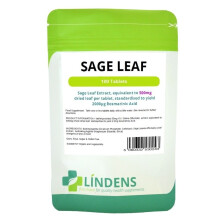 (1 Pack - 100 Tablets) Lindens Sage Leaf 500mg 100 Tablets 2mg Rosmarinic Acid Women's Herb