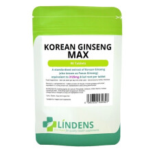 (1 Pack - 90 Tablets) Lindens Korean Ginseng Max 3125mg 90 Tablets 50mg Ginsenosides Quality Natural