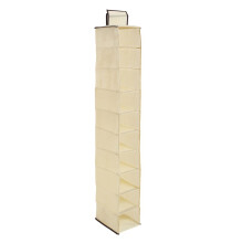 10 Section Hanging Shoe Organiser - Cream