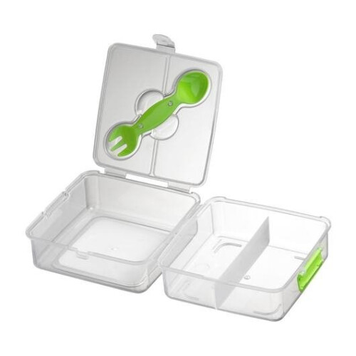 Grub Tub Lunch Box & Cutlery | 3 Compartment Food Container