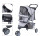 PawHut (Grey) Pawhut Dog Pushchair | Pet Stroller 1