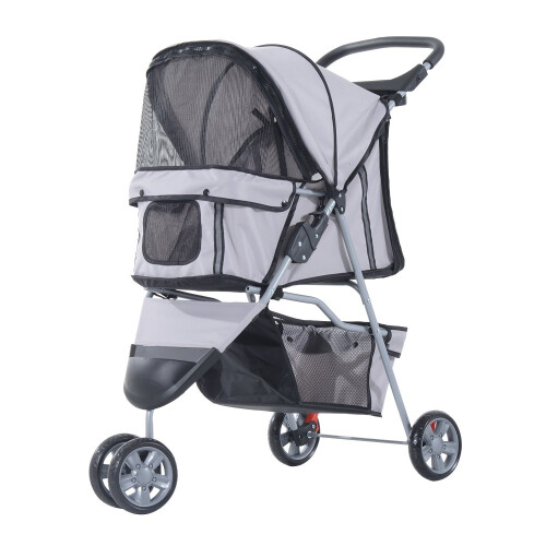 PawHut (Grey) Pawhut Dog Pushchair | Pet Stroller 2