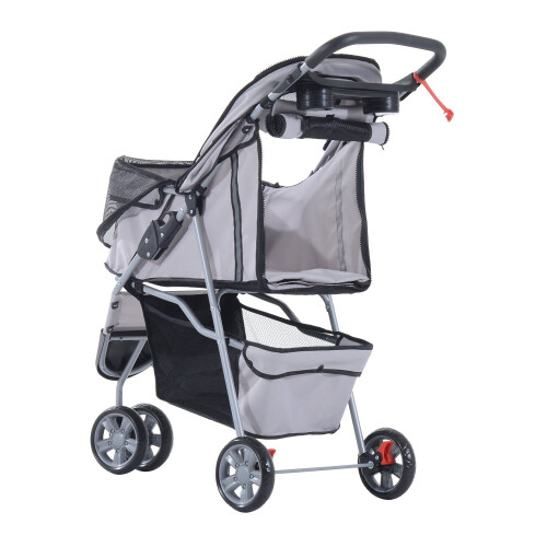 PawHut (Grey) Pawhut Dog Pushchair | Pet Stroller 1