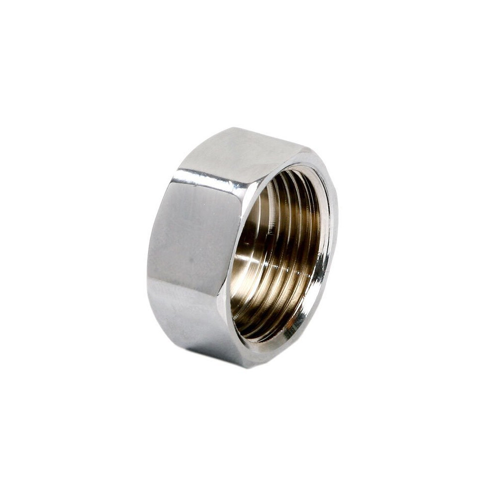 (3/4") Pipe Tube Fittings Chrome Plug Stop End Cap Cover Ending Female 3/8" 1/2" 3/4
