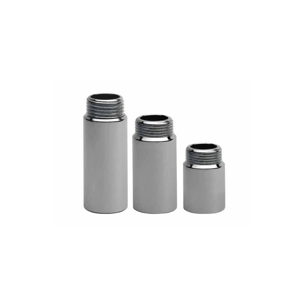 (80mm) 1/2" Bsp (15mm) Pipe Thread Extension Female X Male Chrome Brass Various Lengths