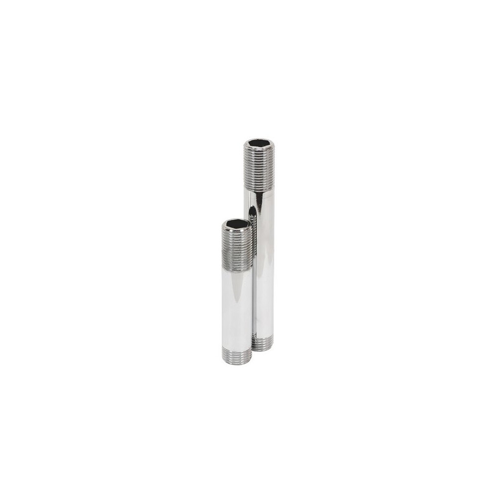 (80mm) Chrome Plated Brass Pipe Fittings 1/2" Male X Male 80-150mm Length
