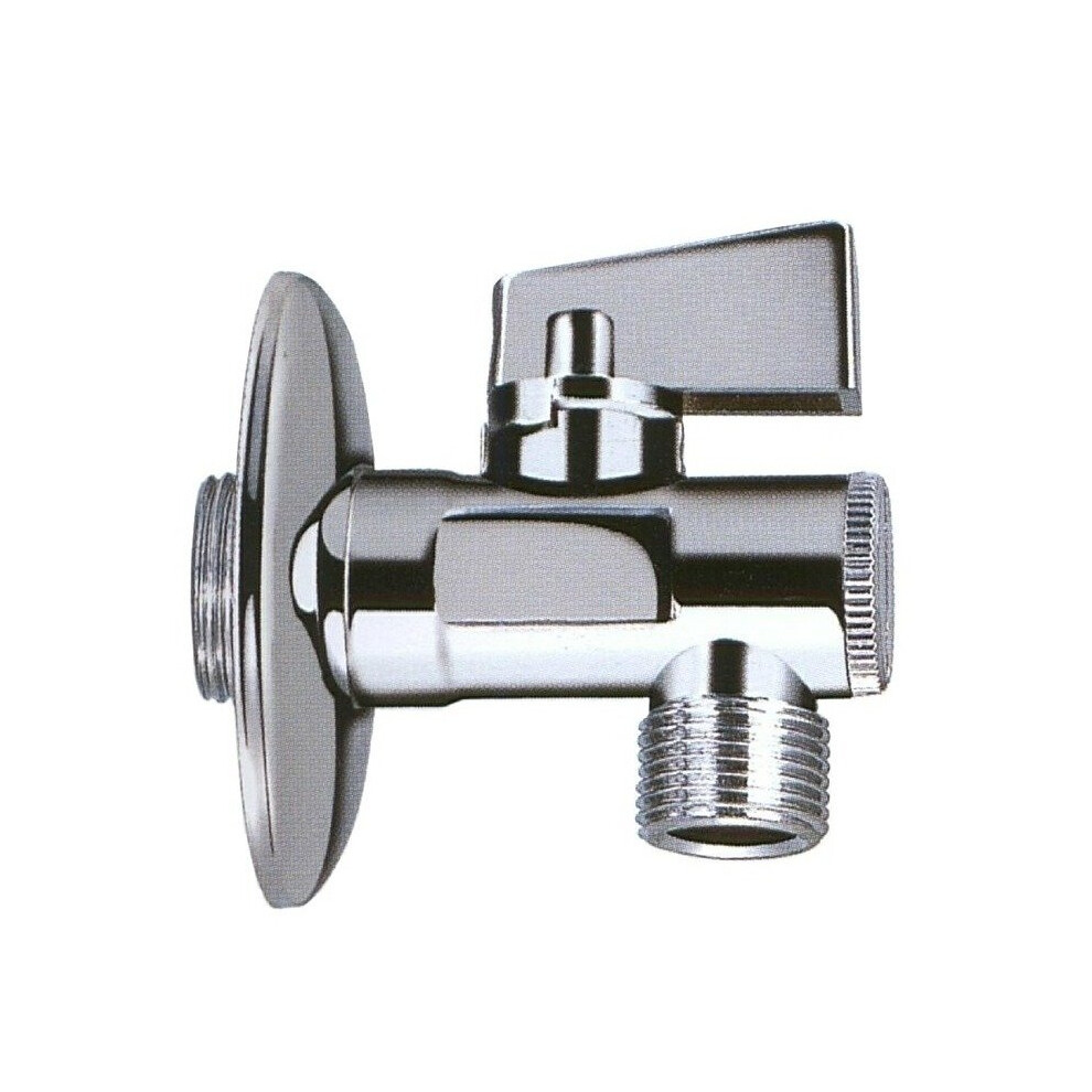 (1/2" x 3/8") Chrome Water Isolating Ball Valve 3/8 1/2 3/4 15-22mm Lever Taps Plumbing