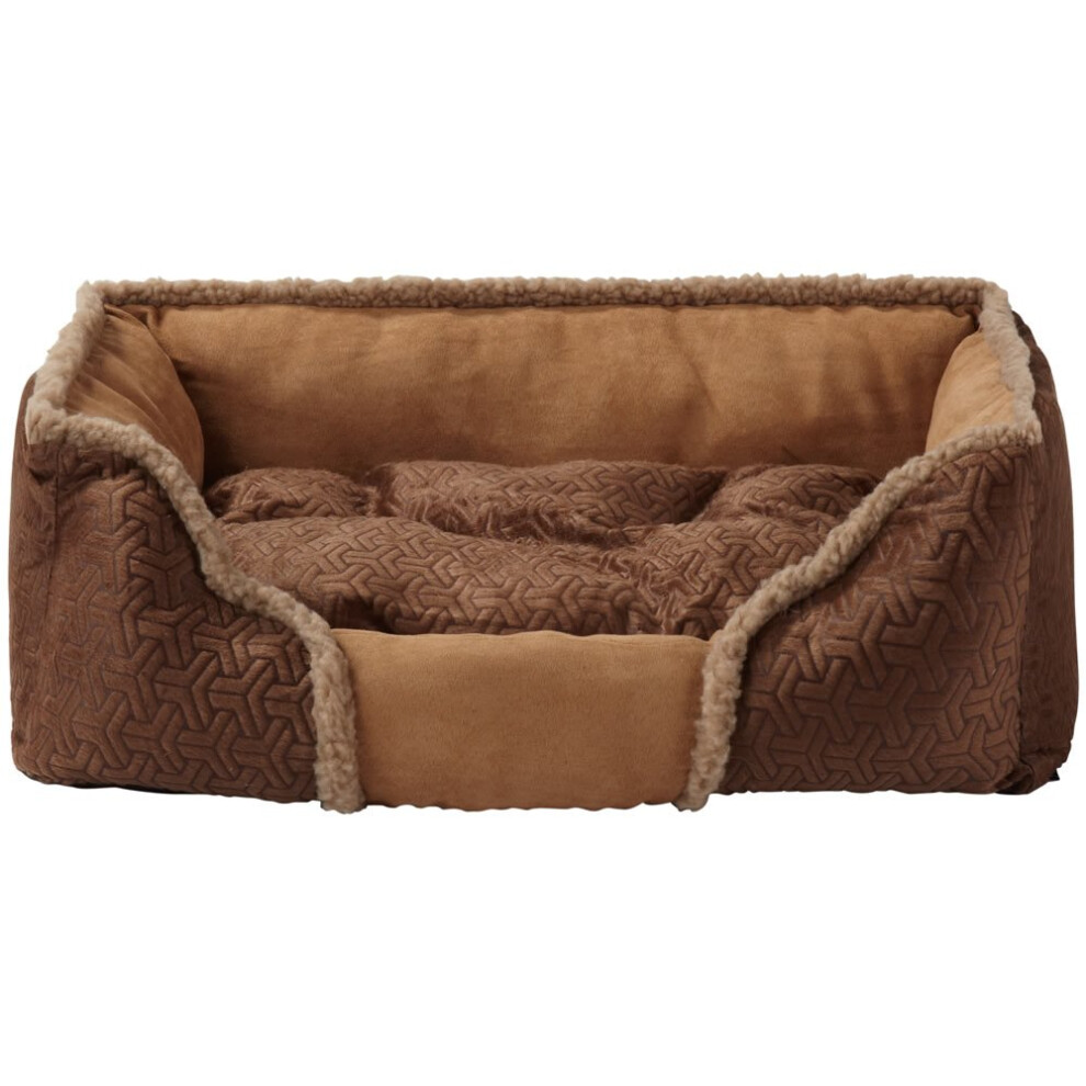 (Small, Brown) Dog Bed Washable Calming Small Medium Large XL Cat