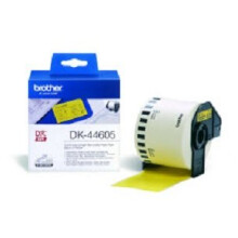 Cinta continua Brother DK44605 - Adhesivo reposicionable - 15m x 62mm - Negro/amarillo