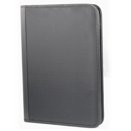 Black Faux Leather A4 Conference Folder | Zip-Up Conference Portfolio 1