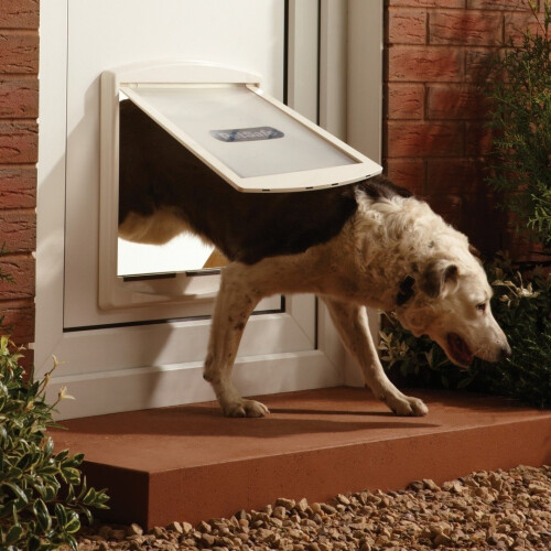 PetSafe (LARGE WHITE 760EF) Cat/ Dog Flap For Small Pets (Lockable) By Petsafe 1