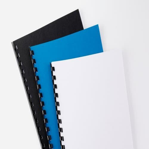 GBC LeatherGrain Binding Covers 250gsm A5 Black (100) binding cover 2