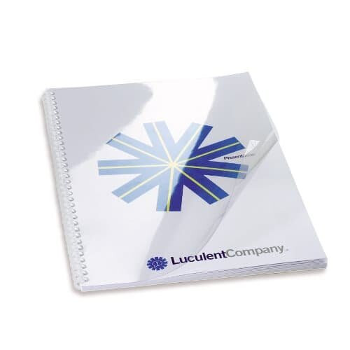 GBC HiClear Binding Covers A5 PVC 240 Micron Clear (100) binding cover 2