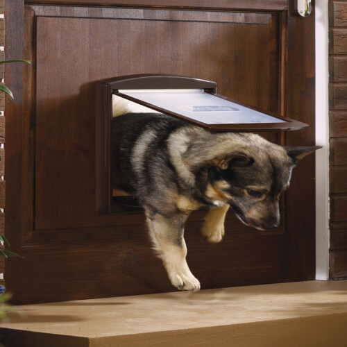 PetSafe (MEDIUM BROWN 755EF) Cat/ Dog Flap For Small Pets (Lockable) By Petsafe 1