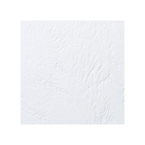 GBC LeatherGrain Binding Covers 250gsm A5 White (100) binding cover 1