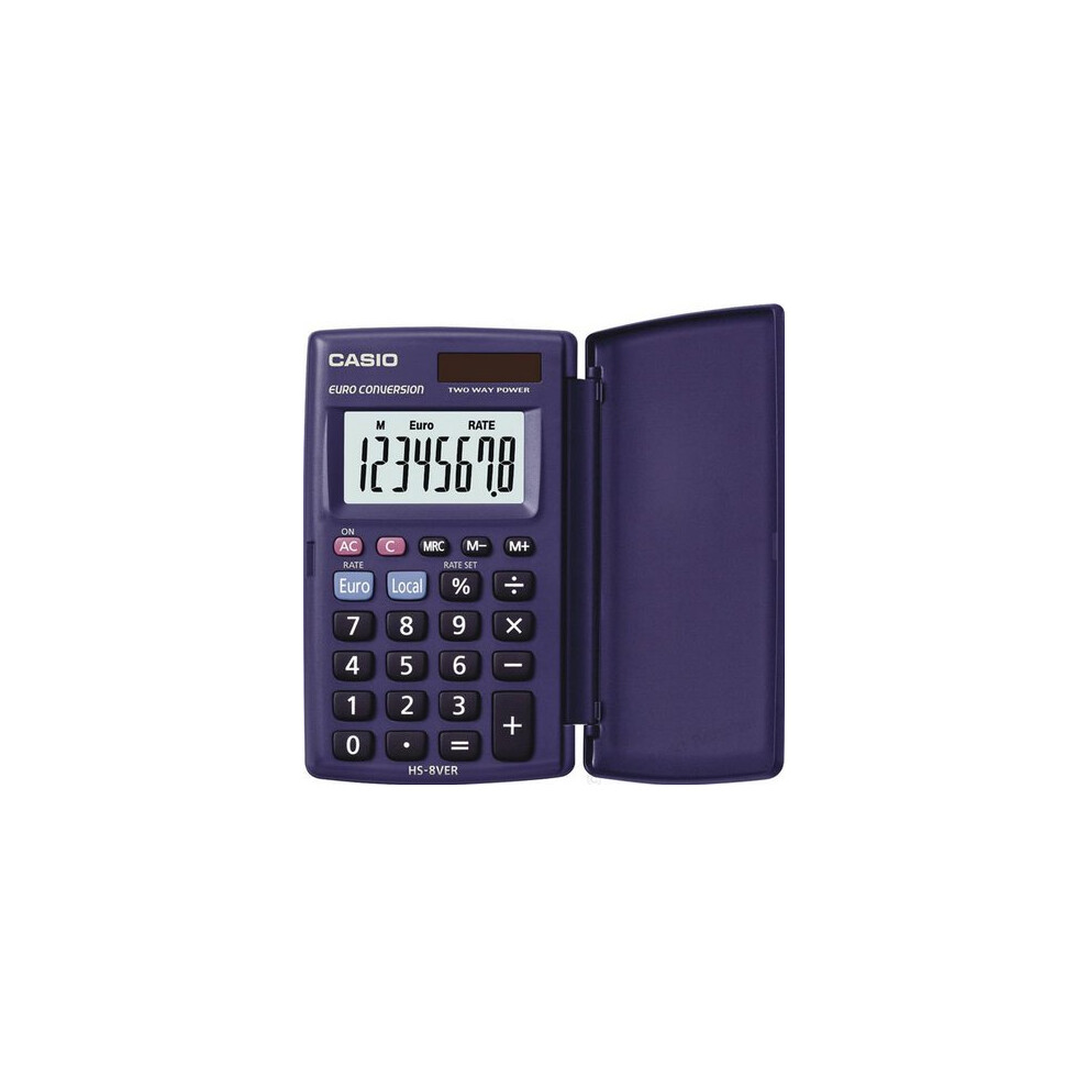 Casio HS-8VER Pocket Basic calculator Blue calculator