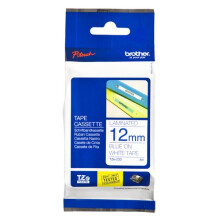 Cinta de etiquetadora laminada BROTHER P-TOUCH TZE-233 - 12mm - Azul sobre blanco