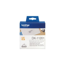 Etiquetas de dirección estándar Brother DK11201 - Rollo de 400 etiquetas autoadhesivas blancas