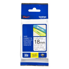 Cinta de etiquetado laminada BROTHER P-TOUCH TZE-141 negra sobre transparente 18mm