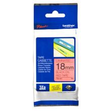 Cinta de etiquetadora laminada Brother P-TOUCH TZE-441 negro sobre rojo 18mm