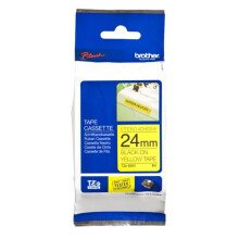 BROTHER P-TOUCH TZE-S651 gelamineerde tape - Zwart / Geel - 24mm - Extra sterke kleefkracht