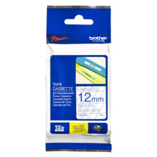 Cinta laminada Brother TZe 133 - Azul sobre transparente - 1 rollo (1,2 cm x 8 m)