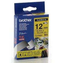Nastro ID flessibile - Brother - TZeFX631 - Nero su giallo - 1,2 cm x 8 m - 1 rotolo
