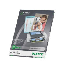 Leitz 80 Mikron transparente Laminierfolien A4