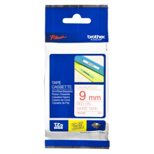 Etiqueta laminada BROTHER P-TOUCH TZE-222 - Rojo sobre blanco - 9mm