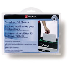 Pack da 12 fogli prelubrificati - distruggidocumenti - Rexel