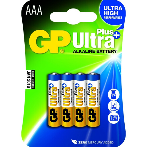 ULTRA+ ALKÁLI LR3 AAA ELEM 1.5V 4 DB - GP24AUP-U4 1