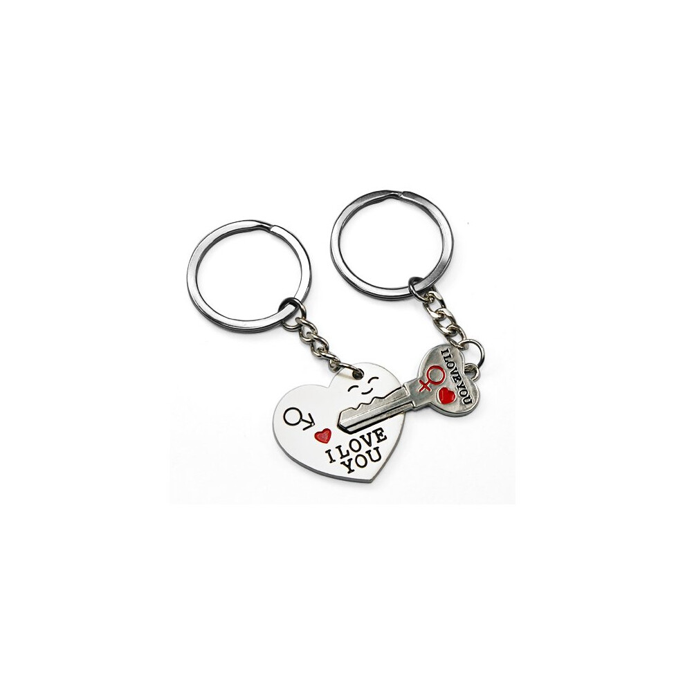 TRIXES Arrow & I Love You Heart Keyring Chain for Valentines