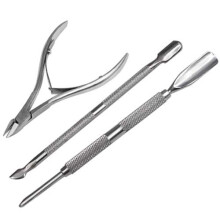 Trixes 3pc Clipper & Cuticle Tool Set | Mini Nail Care Kit