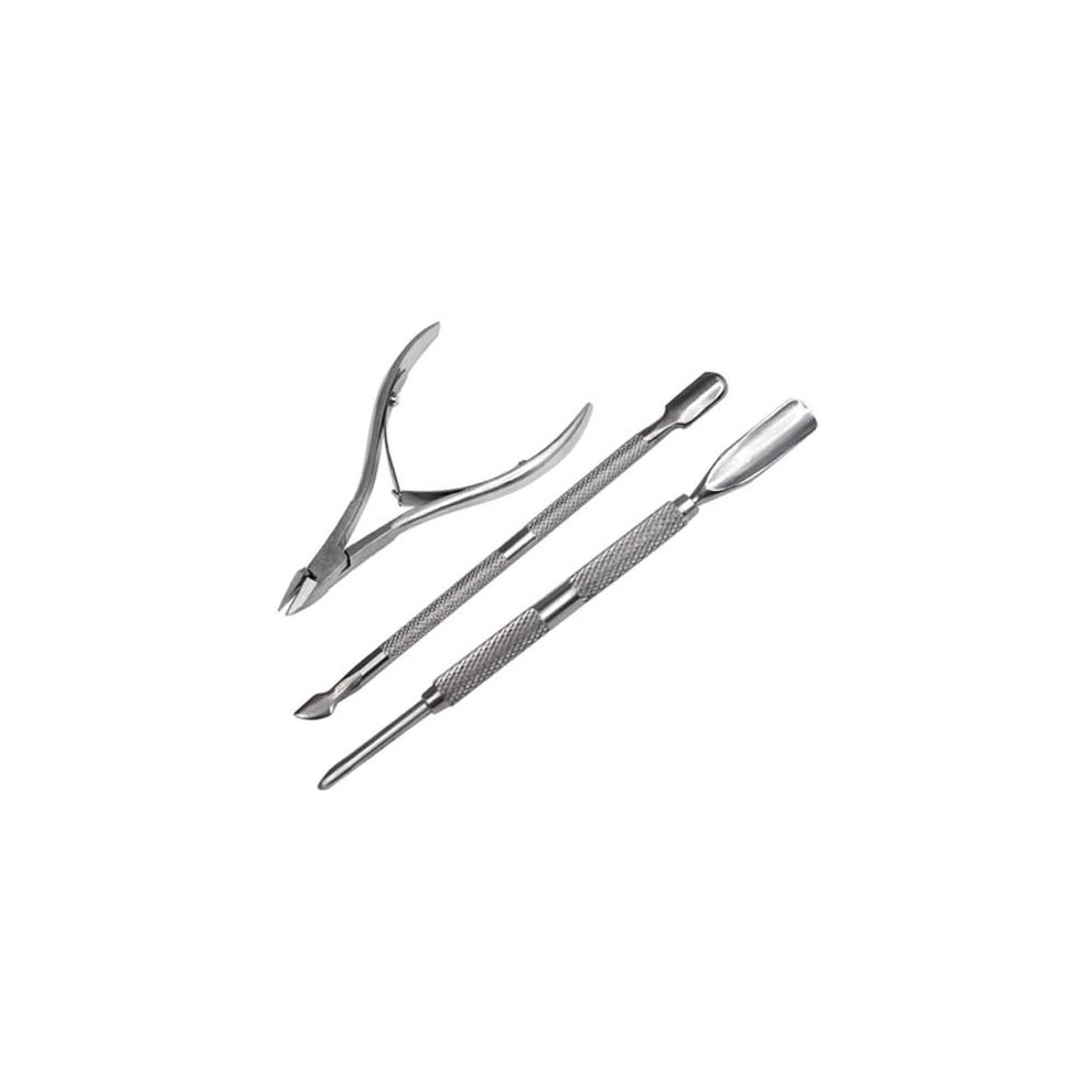 Trixes 3Pc Clipper & Cuticle Tool Set | Mini Nail Care Kit