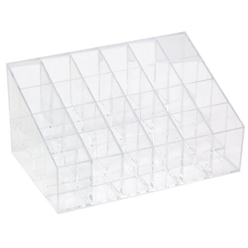 Trixes Acrylic Lipstick Stand | 24 Compartment Cosmetics Holder 1