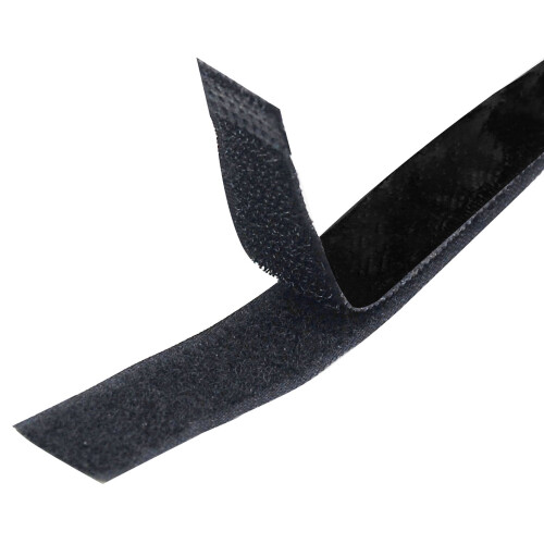 TRIXES 1M Long 20mm Wide Self Adhesive Black Strips Hook and Loop Fastener 1