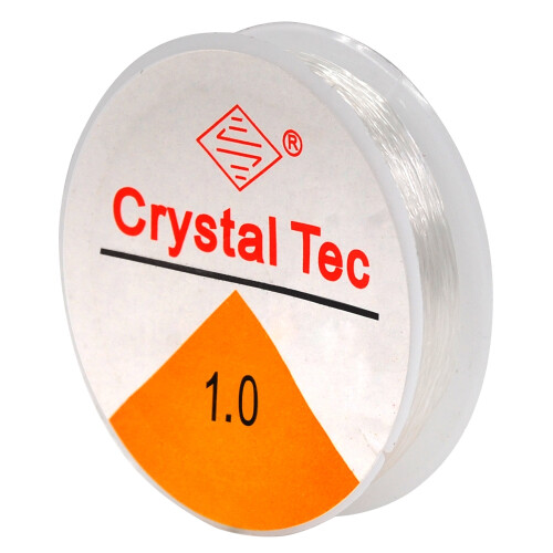 TRIXES 8m Spool Clear 1mm Elastic Stretch Thread for Bead Jewellery Crafts 1