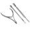 Trixes 3pc Clipper & Cuticle Tool Set | Mini Nail Care Kit 2